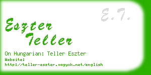 eszter teller business card